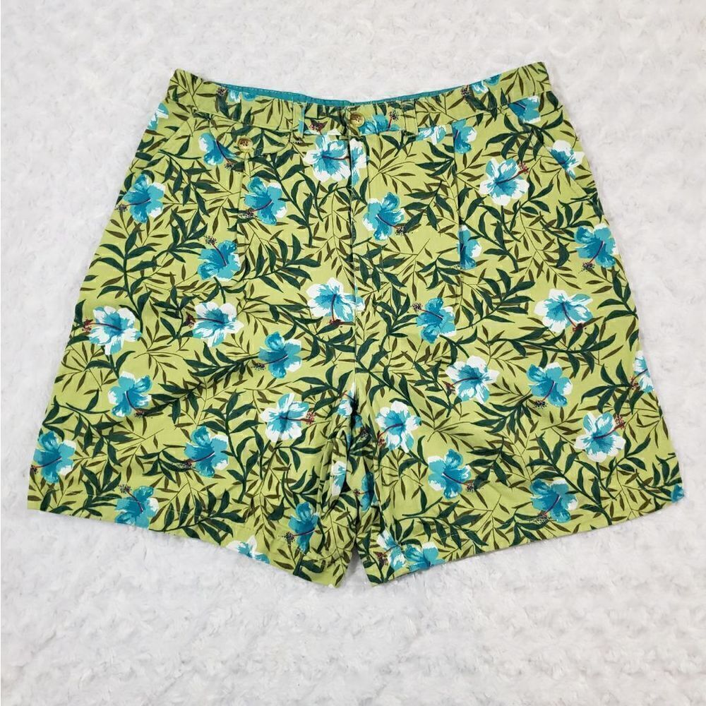 Vintage 90s Tropical print floral shorts